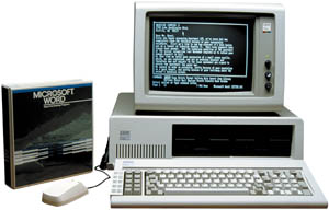 Самый первый Word, еще для DOS. Год 1983.