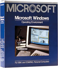 Windows в начале пути. Версия 1.0. Год 1985.