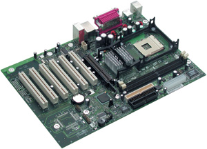 Intel 845D Board angled view
