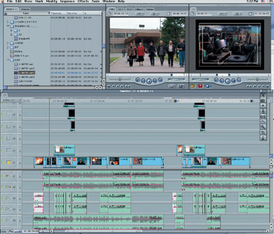 Рис. 1 (a). Окна монтажных программ: Final Cut 2.0