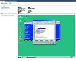 Windows 98 в приостановленном режиме, готовая к моментальному запуску.