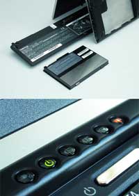  Toshiba Portege R100 с двумя аккумуляторами и его превосходные индикаторы.