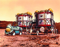  2. Марсианская база образца 1990-х (НАСА) (marsrovers.jpl.nasa.gov/gallery/press).