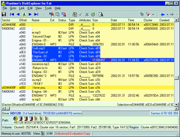 Рис. 1. Disk Explorer для FAT.