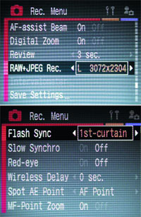 Некоторые продвинуте настройки PowerShot S70.