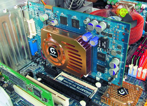 ���������� Gigabyte GV-NX66T128D � ��������� ������ �� ����������� ����� GA-K8NXP-SLI. 