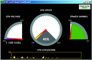 ����������� ������ AMD Cool�n�Quiet Dashboard