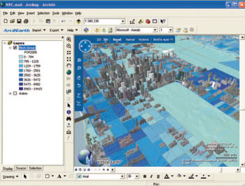 &nbsp;���������� ������������ ������� virtual earth � ���������������� ��� arcgis